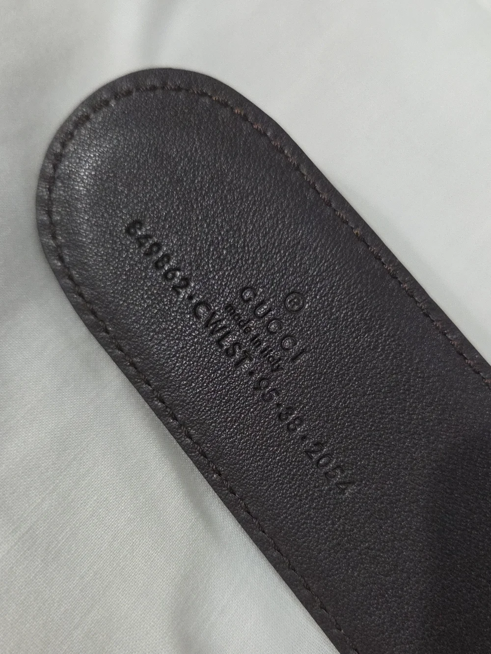 Gucci Green Red Reversible Belt with Silver Double G Buckle